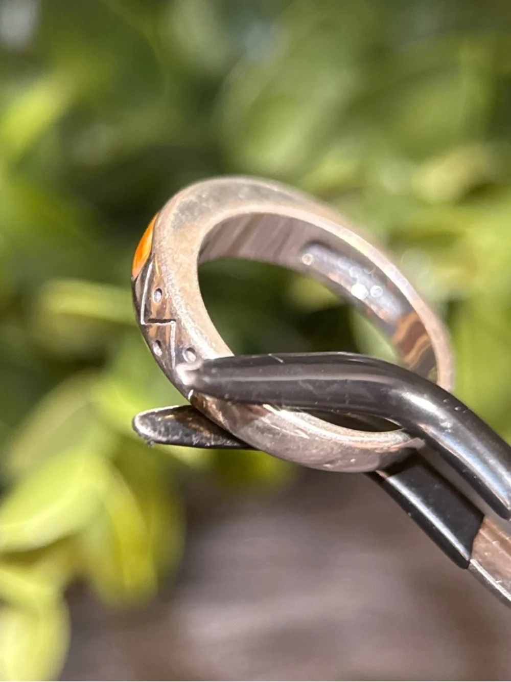 Sterling‎ Silver 925 Inlay Band Ring